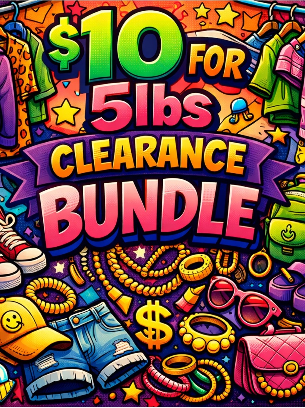 $10 for 5 lbs CLEARANCE bundle